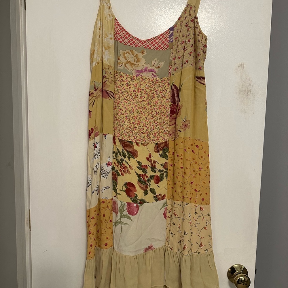 Floral Patchwork Midi Dress